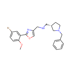 COc1ccc(Br)cc1-c1nc(CNC[C@@H]2CCN(Cc3ccccc3)C2)co1 ZINC000026172248
