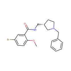 COc1ccc(Br)cc1C(=O)NC[C@@H]1CCN(Cc2ccccc2)C1 ZINC000027985122