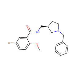 COc1ccc(Br)cc1C(=O)NC[C@H]1CCN(Cc2ccccc2)C1 ZINC000027977451