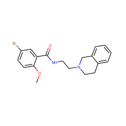 COc1ccc(Br)cc1C(=O)NCCN1CCc2ccccc2C1 ZINC000013588504