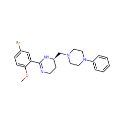 COc1ccc(Br)cc1C1=NCC[C@H](CN2CCN(c3ccccc3)CC2)N1 ZINC000022927169