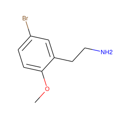 COc1ccc(Br)cc1CCN ZINC000000404234