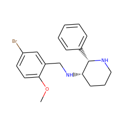 COc1ccc(Br)cc1CN[C@H]1CCCN[C@H]1c1ccccc1 ZINC000022938135