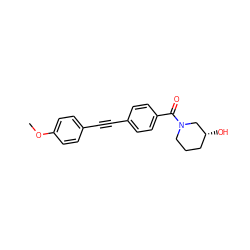 COc1ccc(C#Cc2ccc(C(=O)N3CCC[C@@H](O)C3)cc2)cc1 ZINC000095561267