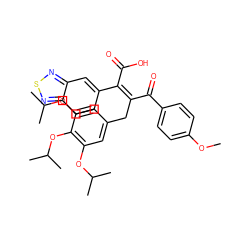 COc1ccc(C(=O)/C(Cc2cc(OC(C)C)c(OC(C)C)c(OC(C)C)c2)=C(\C(=O)O)c2ccc3nsnc3c2)cc1 ZINC000029468080