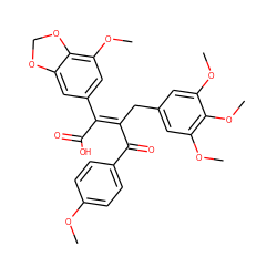 COc1ccc(C(=O)/C(Cc2cc(OC)c(OC)c(OC)c2)=C(\C(=O)O)c2cc(OC)c3c(c2)OCO3)cc1 ZINC000028097761