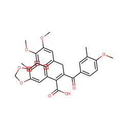 COc1ccc(C(=O)/C(Cc2cc(OC)c(OC)c(OC)c2)=C(\C(=O)O)c2ccc3c(c2)OCO3)cc1C ZINC000026013399