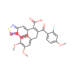 COc1ccc(C(=O)/C(Cc2cc(OC)c(OC)c(OC)c2)=C(\C(=O)O)c2ccc3nsnc3c2)c(F)c1 ZINC000029475392