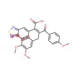 COc1ccc(C(=O)/C(Cc2cc(OC)c(OC)c(OC)c2)=C(\C(=O)O)c2ccc3nsnc3c2)cc1 ZINC000003952922