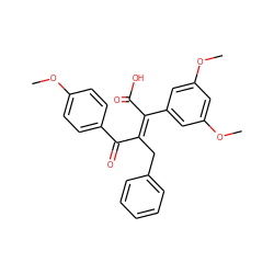 COc1ccc(C(=O)/C(Cc2ccccc2)=C(\C(=O)O)c2cc(OC)cc(OC)c2)cc1 ZINC000028110143