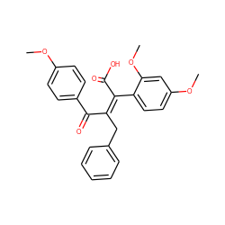 COc1ccc(C(=O)/C(Cc2ccccc2)=C(\C(=O)O)c2ccc(OC)cc2OC)cc1 ZINC000028107382