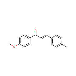COc1ccc(C(=O)/C=C/c2ccc(C)cc2)cc1 ZINC000015723430