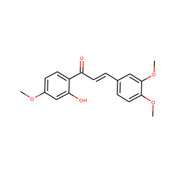 COc1ccc(C(=O)/C=C/c2ccc(OC)c(OC)c2)c(O)c1 ZINC000004029960