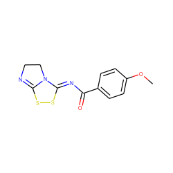 COc1ccc(C(=O)/N=C2\SSC3=NCCN32)cc1 ZINC000033977075