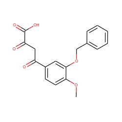 COc1ccc(C(=O)CC(=O)C(=O)O)cc1OCc1ccccc1 ZINC000101595342