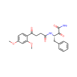 COc1ccc(C(=O)CCC(=O)N[C@@H](Cc2ccccc2)C(=O)C(N)=O)c(OC)c1 ZINC000040848492