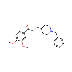 COc1ccc(C(=O)CCC2CCN(Cc3ccccc3)CC2)cc1OC ZINC000013738627