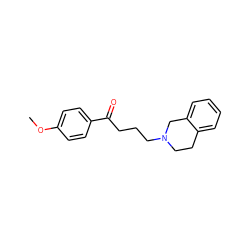 COc1ccc(C(=O)CCCN2CCc3ccccc3C2)cc1 ZINC000653895034