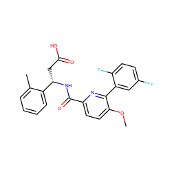 COc1ccc(C(=O)N[C@@H](CC(=O)O)c2ccccc2C)nc1-c1cc(F)ccc1F ZINC000203893778