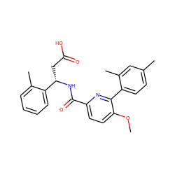 COc1ccc(C(=O)N[C@@H](CC(=O)O)c2ccccc2C)nc1-c1ccc(C)cc1C ZINC000144372459