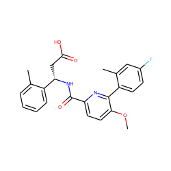 COc1ccc(C(=O)N[C@@H](CC(=O)O)c2ccccc2C)nc1-c1ccc(F)cc1C ZINC000203333858