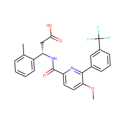 COc1ccc(C(=O)N[C@@H](CC(=O)O)c2ccccc2C)nc1-c1cccc(C(F)(F)F)c1 ZINC000203329413