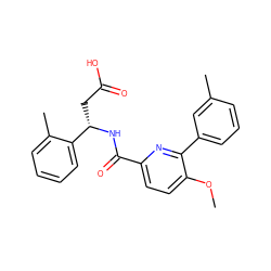 COc1ccc(C(=O)N[C@@H](CC(=O)O)c2ccccc2C)nc1-c1cccc(C)c1 ZINC000203330512