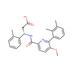 COc1ccc(C(=O)N[C@@H](CC(=O)O)c2ccccc2C)nc1-c1cccc(C)c1C ZINC000203331676