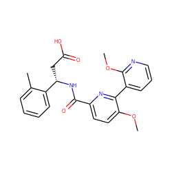 COc1ccc(C(=O)N[C@@H](CC(=O)O)c2ccccc2C)nc1-c1cccnc1OC ZINC000144517089