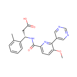 COc1ccc(C(=O)N[C@@H](CC(=O)O)c2ccccc2C)nc1-c1cncnc1 ZINC000261094285