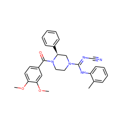 COc1ccc(C(=O)N2CCN(/C(=N/C#N)Nc3ccccc3C)C[C@@H]2c2ccccc2)cc1OC ZINC000029128838