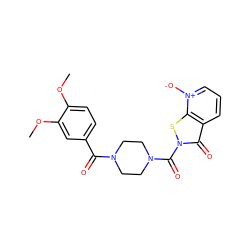 COc1ccc(C(=O)N2CCN(C(=O)n3sc4c(ccc[n+]4[O-])c3=O)CC2)cc1OC ZINC001772588367