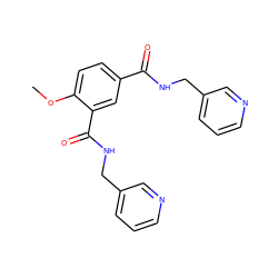 COc1ccc(C(=O)NCc2cccnc2)cc1C(=O)NCc1cccnc1 ZINC000000538174