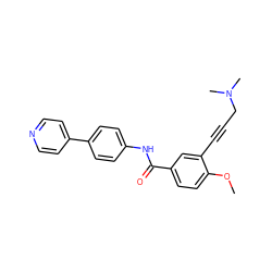 COc1ccc(C(=O)Nc2ccc(-c3ccncc3)cc2)cc1C#CCN(C)C ZINC000013766054