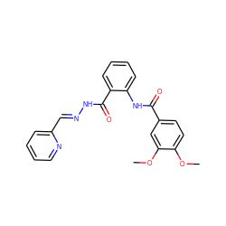 COc1ccc(C(=O)Nc2ccccc2C(=O)N/N=C/c2ccccn2)cc1OC ZINC000002341388