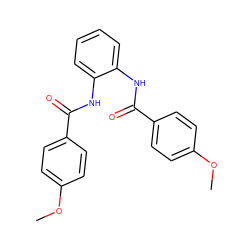 COc1ccc(C(=O)Nc2ccccc2NC(=O)c2ccc(OC)cc2)cc1 ZINC000000704419