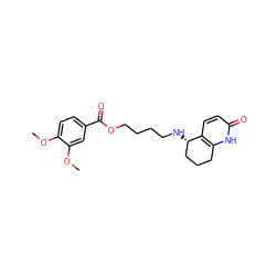 COc1ccc(C(=O)OCCCCN[C@H]2CCCc3[nH]c(=O)ccc32)cc1OC ZINC000095583161