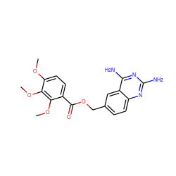 COc1ccc(C(=O)OCc2ccc3nc(N)nc(N)c3c2)c(OC)c1OC ZINC000003814845