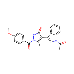 COc1ccc(C(=O)n2[nH]c(=O)c(-c3cn(C(C)=O)c4ccccc34)c2C)cc1 ZINC000653836226