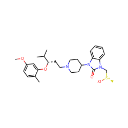 COc1ccc(C)c(O[C@@H](CCN2CCC(n3c(=O)n(C[S@@+](C)[O-])c4ccccc43)CC2)C(C)C)c1 ZINC000028874864