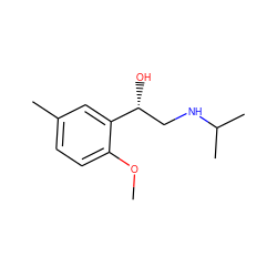 COc1ccc(C)cc1[C@H](O)CNC(C)C ZINC000037871951