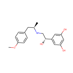 COc1ccc(C[C@@H](C)NC[C@@H](O)c2cc(O)cc(O)c2)cc1 ZINC000028652142