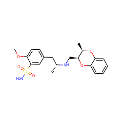 COc1ccc(C[C@@H](C)NC[C@@H]2Oc3ccccc3O[C@@H]2C)cc1S(N)(=O)=O ZINC000066058807