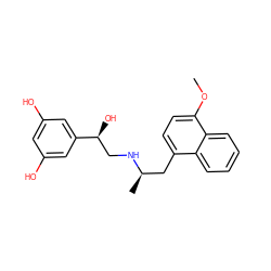 COc1ccc(C[C@@H](C)NC[C@H](O)c2cc(O)cc(O)c2)c2ccccc12 ZINC000072110126