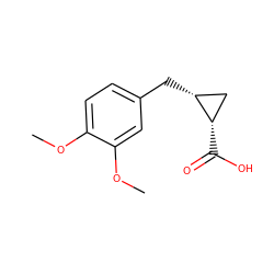 COc1ccc(C[C@@H]2C[C@@H]2C(=O)O)cc1OC ZINC000259256796