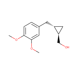 COc1ccc(C[C@@H]2C[C@H]2CO)cc1OC ZINC001772584397