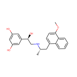 COc1ccc(C[C@H](C)NC[C@H](O)c2cc(O)cc(O)c2)c2ccccc12 ZINC000072110241