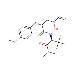 COc1ccc(C[C@H](CN(O)C=O)C(=O)N[C@H](C(=O)N(C)C)C(C)(C)C)cc1 ZINC000013537025