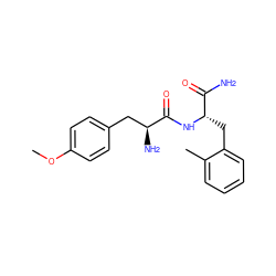 COc1ccc(C[C@H](N)C(=O)N[C@@H](Cc2ccccc2C)C(N)=O)cc1 ZINC000084382910