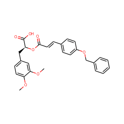 COc1ccc(C[C@H](OC(=O)/C=C/c2ccc(OCc3ccccc3)cc2)C(=O)O)cc1OC ZINC000095586234